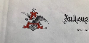 Anheuser-Busch Letterhead Budweiser Beer Stationary Sheet Vintage Original - Picture 1 of 4