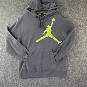 Jordan Hoodie Men Large Gray Jumpman Flight Air Jordan 5 Green Bean - Picture 1 of 12