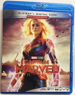 MARVEL Captain Marvel (Blu-ray,2019)Brie Larson,Samuel L. Jackson,Not a Scratch! - Image 1 of 4