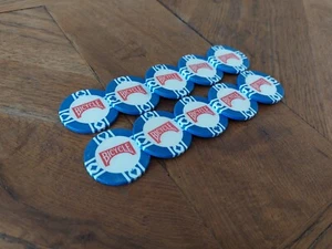 C6-019 Set mit 10 Chips für Pokerspiel - blaues Fahrrad in sehr gutem Zustand. - Bild 1 von 5