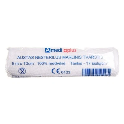 AMEDIPLUS Non-Sterile Gauze Mull Bandage 5 m x 10 cm 100% Cotton Woven - Image 1 of 4