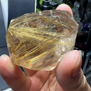 90g Top Natürlicher Rutilquarz Kristall Mineral Präparat Reiki Heilung Dekor - Bild 1 von 9
