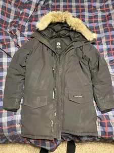 Men's Canada Goose Jacket Hooded Navy Marine Tag S/P - Picture 1 of 7