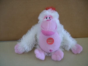 Novelty Inc. Plush White Pink Talking Whistling Chimp Monkey Valentine Key Clip - Picture 1 of 4
