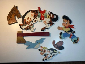 Rare…Vintage 1949/1950s Dolly Toy Wall Hanging Rodeo Decor 7 Pc Bundle - Picture 1 of 12