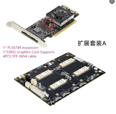 PLX8749 + NVIDIA V100 P100 SXM2 Graphics Card Supports 100G Nvlink Interconnect - Image 1 of 4