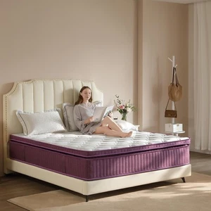 Queen Mattress, 12 inch Hybrid Mattress Queen Size in a Box Pillow Top with G... - Picture 1 of 9