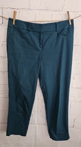 Ann Taylor LOFT türkis Marisa The Riviera Knöchelhose Größe 10 Taschen Reißverschluss 26" Zoll - Bild 1 von 12
