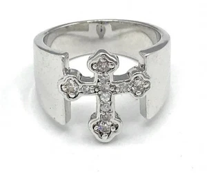 PD Devotion Silver Cross Ring - Picture 1 of 7