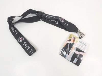 Save The Girls Clip & Go Cell Phone Strap STG Logo Black Adjustable New - Image 1 of 4