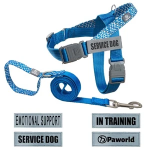 Service Dog Harness and Leash Set, No-Pull Service Dog Vest with 4 PCS Reflec... - Picture 1 of 8