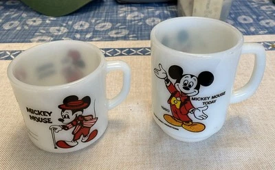 Taza de vidrio de leche de colección Mickey & Minnie Mouse Y Mickey Pepsi Anchor Hocking (LEER) Foto 1 de 4