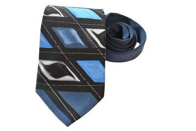 ROBERT DASKAL CORBATA HOMBRE AZUL/GEOMÉTRICA Ancho: 3.7/8" Largo: 58" Foto 1 de 3