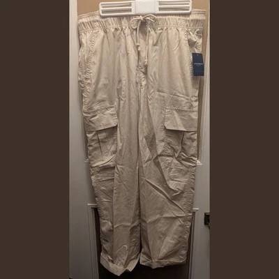 Pantalones cargo Lucky Brand para mujer talla mediana color tostado marfil cordón pierna ancha Foto 1 de 4