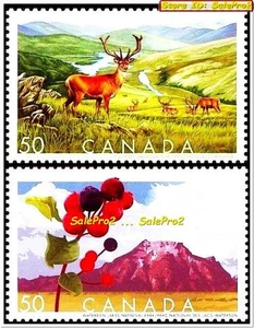 2x KANADA 2005 BIOSPHÄRE HIRSCHE WATERTON LAKES POSTFRISCH FV GESICHT $1,00 POSTFRISCH BRIEFMARKENSATZ - Bild 1 von 2