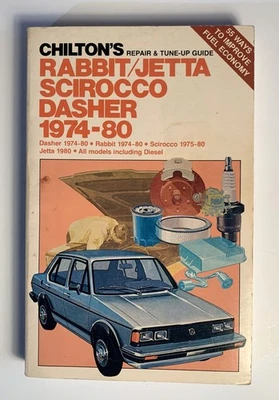 Manual de reparación Chilton 1974-1980 VW Volkswagen Rabbit Jetta Scirocco Dasher Foto 1 de 4