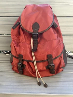 Auténtico Burberry! Mochila Korbin Mega Mochila de Cuero de Lona Naranja Quemado Foto 1 de 4