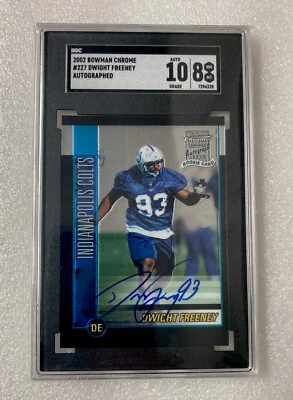 DWIGHT FREENEY 2002 Bowman Chrome RC AUTO #227 SGC 8 AUTO 10 Indianapolis Colts - Image 1 of 4
