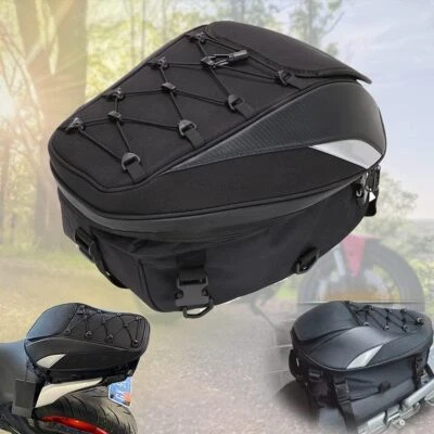 Motorcycle Waterproof Rear Seat Tail Bag Luggage Storage Backpack Shoulder Bag - Image 1 of 4