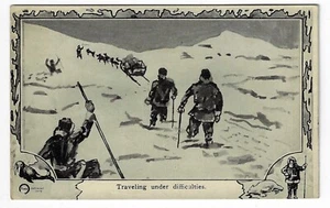 1909 How Cook & Peary Discovered the North Pole Arctic Exploration Postcard #17 - Picture 1 of 2