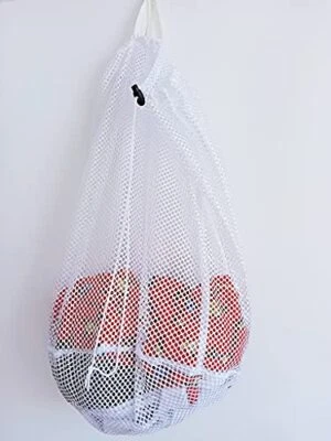 Small Commercial Mesh Laundry Bag with Handle and Drawstring for Dormitory,  - Image 1 of 4