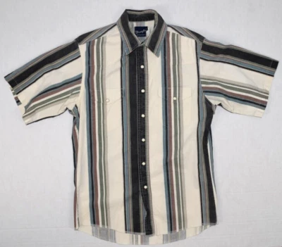 Camisa Western Vintage Wrangler Talla M Años 80 Aguacate Granate Rayas Cobain Especial Foto 1 de 4