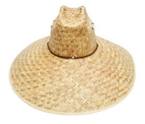 Double Weaved Hard Shell Shade Hat Large Fit Wide Brim Straw Hat - Picture 1 of 7