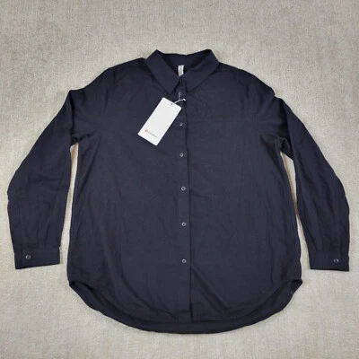 Lululemon Full Day Ahead Shirt Flannel Womens Size 10 Black Button Up NWT - Image 1 of 4