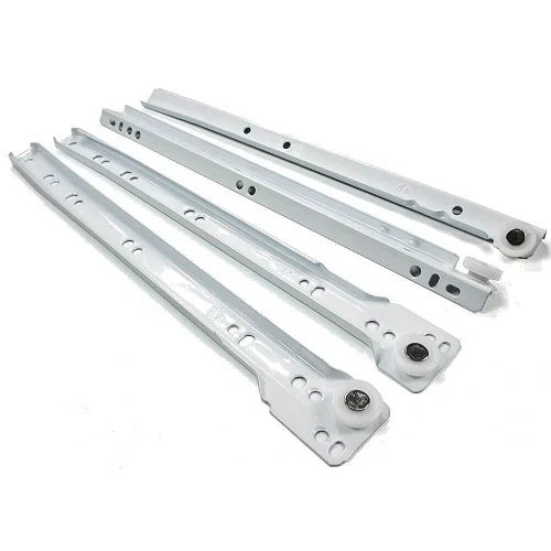 Bottom Fix Drawer Slides Replacement Runner Roller Kitchen Bedroom Glide Metal - Image 1 of 4