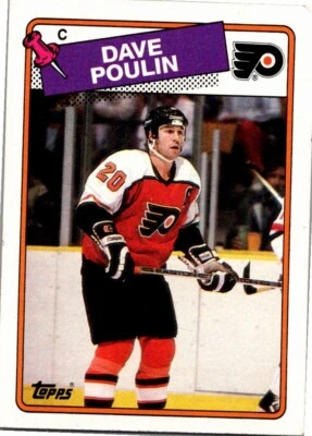 1988-89 Topps Hockey #100 Dave Poulin Philadelphia Flyers Free Shipping! - Image 1 of 2