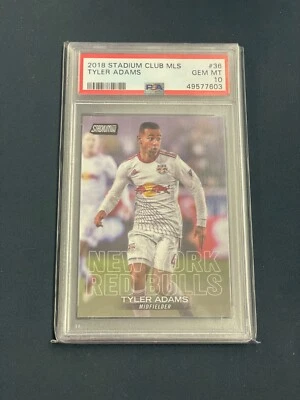 2018 Stadium Club MLS Tyler Adams #36 PSA 10 - Image 1 of 2