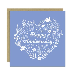 Happy Anniversary Card With Kraft Envelope Contemporary Anniversary Card For Her - Picture 1 of 9