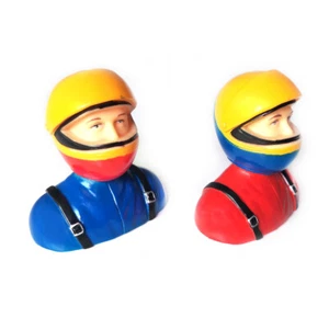 1 pieza escala 1/6 RC avión pilotos figuras estatuas RC kits L64*W40*H69mm rojo o azul - Imagen 1 de 7