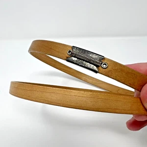 GIBBS Mfg Co USA Holdtite 6" Round Wood Embroidery Hoop Spring Tension Canton O - Picture 1 of 7