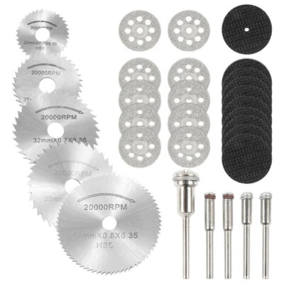 30x Diamond Cutting Discs Wheel Saw Blades Set+Drill Bit For Dremel Rotary Tool - Image 1 of 4