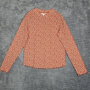 Cat And Jack Shirt Girls XL 14-16 Burnt Orange Long Sleeve Floral Pattern Casual - Picture 1 of 7