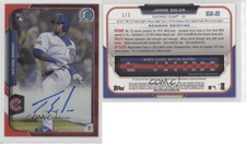 2015 Bowman Chrome Red Refractor /5 Jorge Soler #BCAR-JSO Rookie Auto RC
