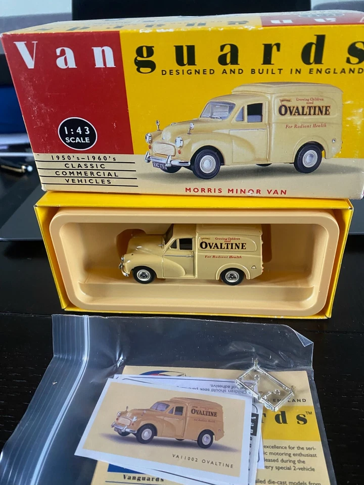 VANGUARDS MORRIS MINOR VAN OVALTINE MINT IN  BOX 1:43 - Immagine 1 di 1