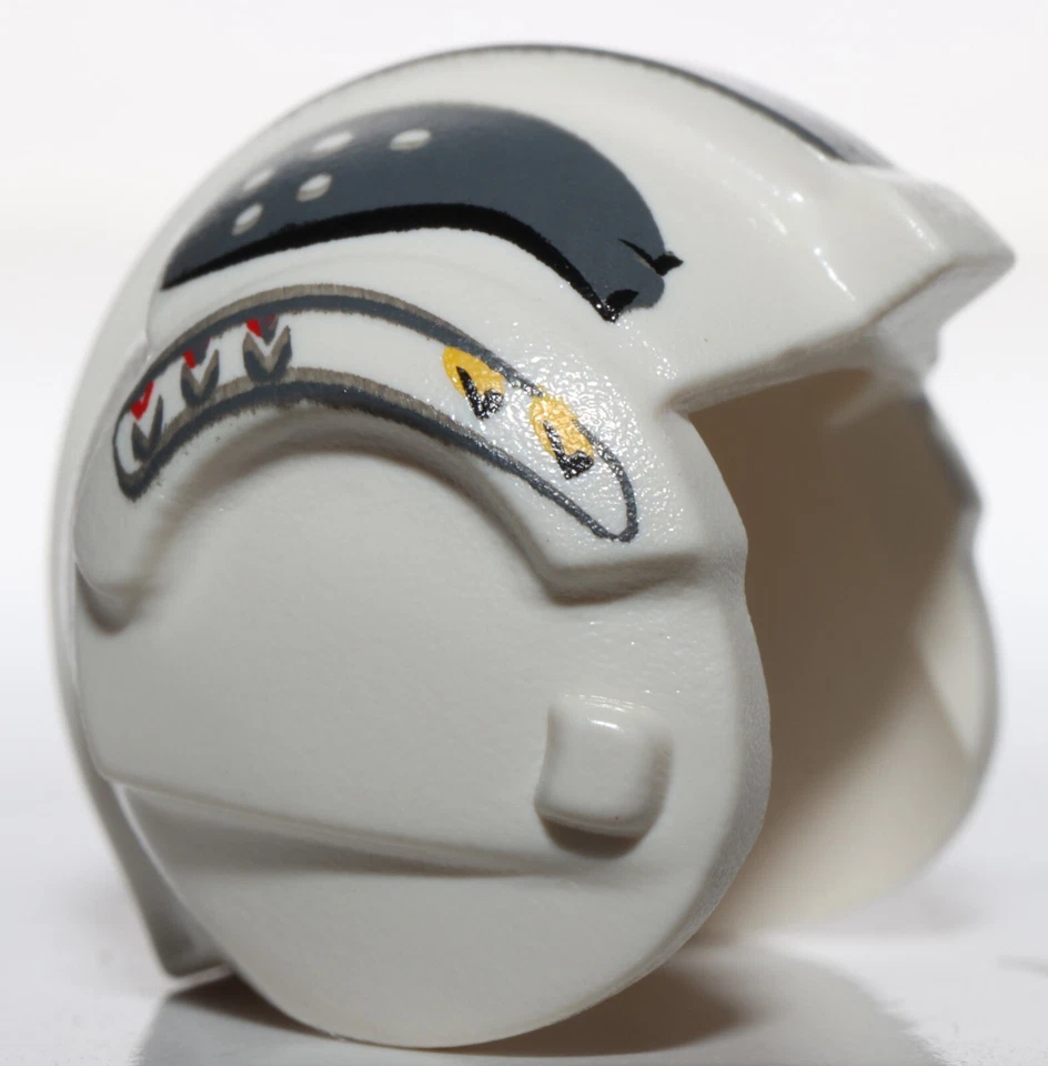 Lego Star Wars Minifigura Casco Piloto Rebelde Gris Azulado Oscuro Patrón Curvo Foto 1 de 1