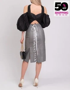 RRP€1745 THOM BROWNE Wool A-Line Skirt IT48 US12 XXL Silk Lined Made in Japan - Picture 1 of 11