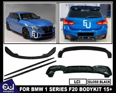 EU AUTO PARTS LTD REAR DIFFUSER FOR BMW 1 SERIES F20 FRONT LIP SPLITTER BODY KIT BODYKIT 2015-18