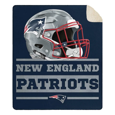 New NFL New England Patriots Soft Large Throw Blanket with Sherpa 60"x70" Cover