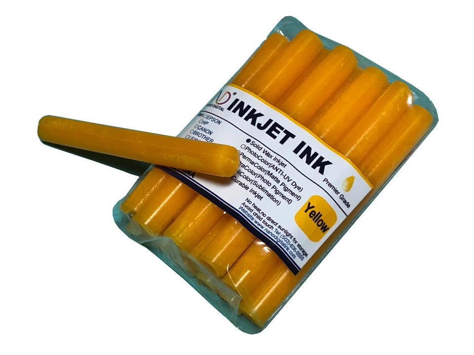 ND Solid Wax Inkjet Ink for Xerox hotmelt printhead digital printing Yellow 100g - Image 1 of 1