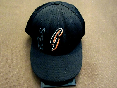 BARRY BONDS HR KING SAN FRANCISCO GIANTS SIGNED AUTO NEW ERA CAP HAT PSA/DNA - Image 1 of 4