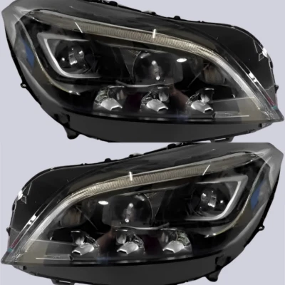 Faróis de LED UE para passageiros esquerdo e direito Mercedes Benz W218 CLS400 CLS500 CLS550 - Imagem 1 de 4