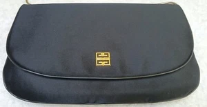 Authentic GIVENCHY VTG Shoulder Cross Body Evening Bag Purse Black Chain *Read* - Picture 1 of 9