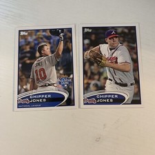 2012 TOPPS ATLANTA BRAVES CHIPPER JONES #ATL1 & #US166