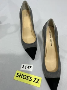 Womans Audrey Brooke Size 8M Black Suede Pointed Toe Cut Out Stiletto Pumps - Picture 1 of 10