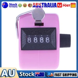 Clicker Counter 4 Digit Number Counters Plastic Shell Hand Held(Pink) Au - Picture 1 of 6