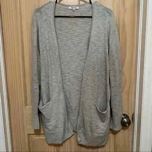 MADEWELL Grey Open Front Sweater with Pockets M - Picture 1 of 4